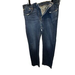 Levi's 505 Size 38/34 Jeans Dark wash Blue EUC